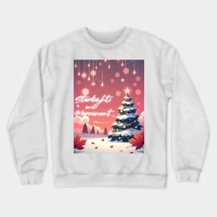 Starlight Merriment: Whimsical Christmas Tree Tee Crewneck Sweatshirt